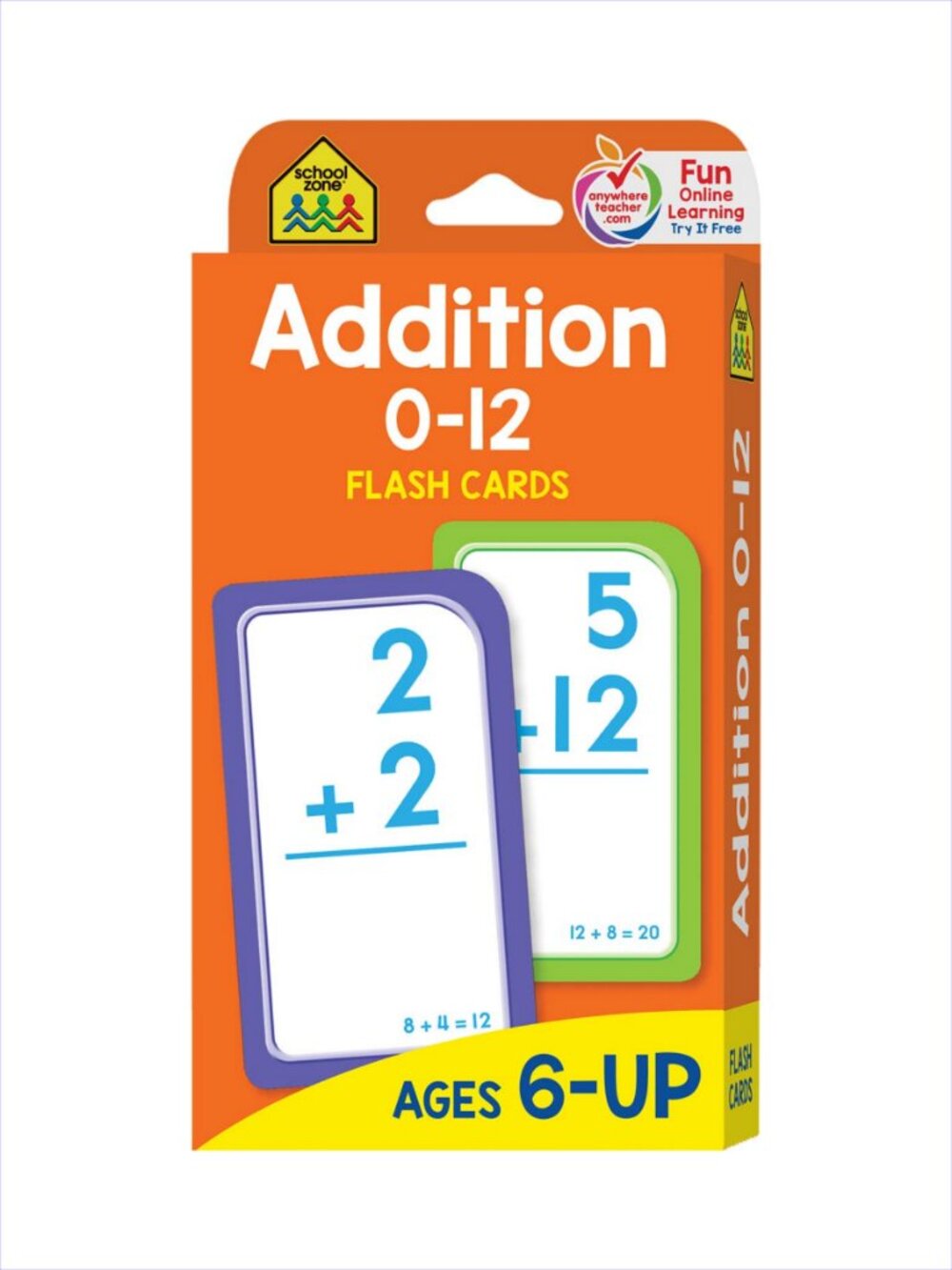 School Zone Large Addition 0-12 (55 Double-sides) Flash Cards New Add-on Item